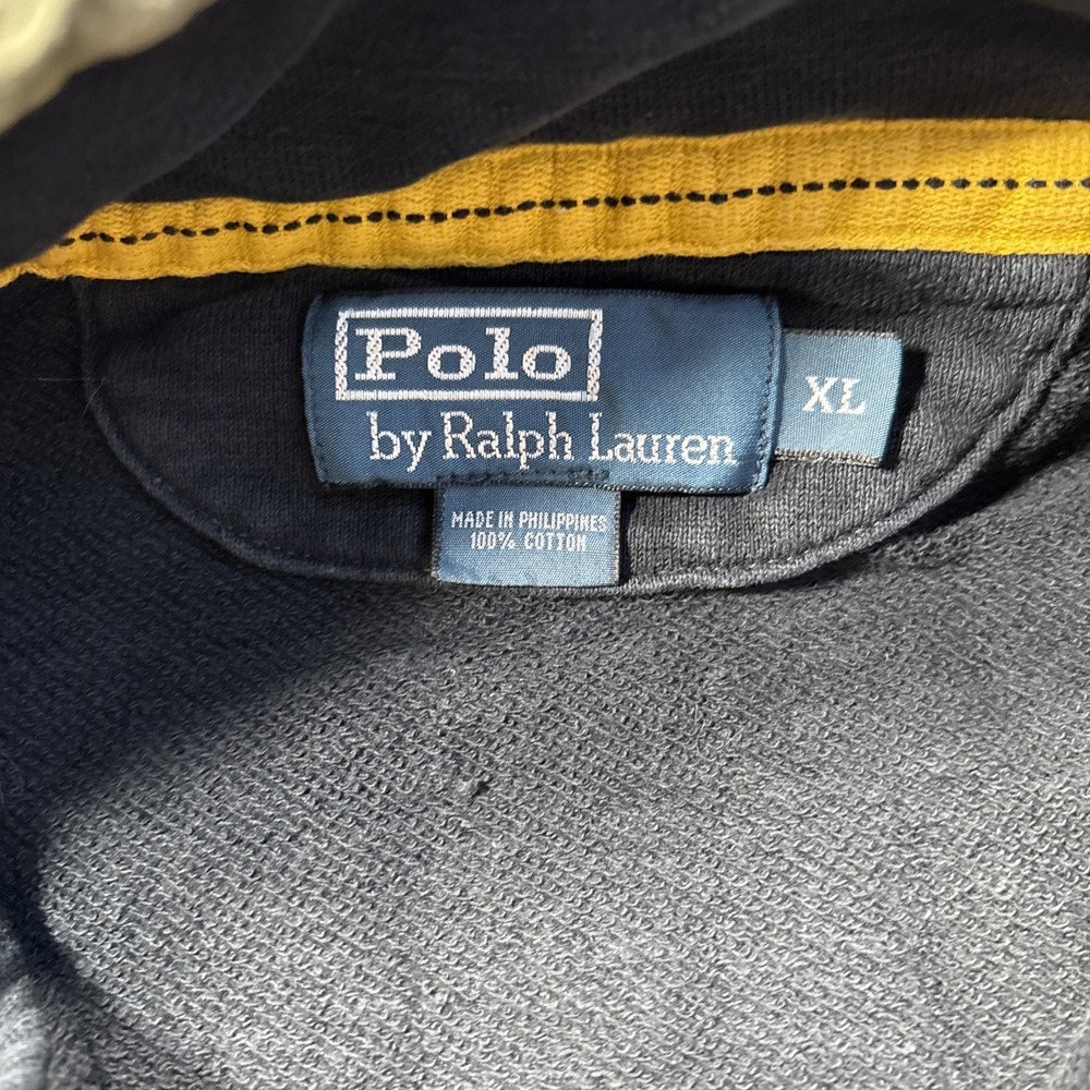 VTG Polo Ralph Lauren Pullover Mens XL Snap Button Utility Military Elbow Patch - Picture 3 of 9